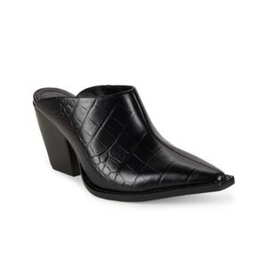 Saks Fifth Avenue Black Embossed Heels